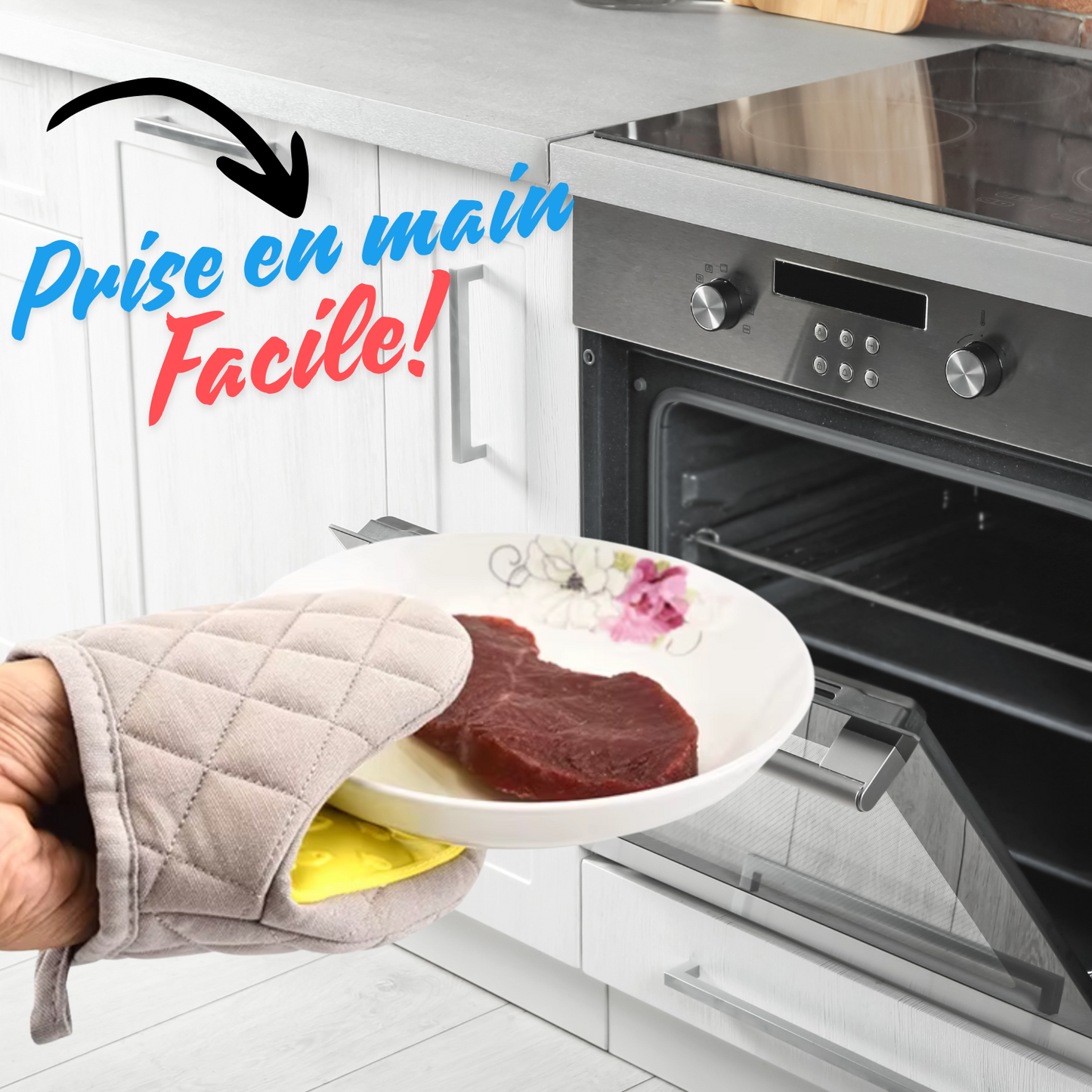 Le gant anti-brûlure pour le four