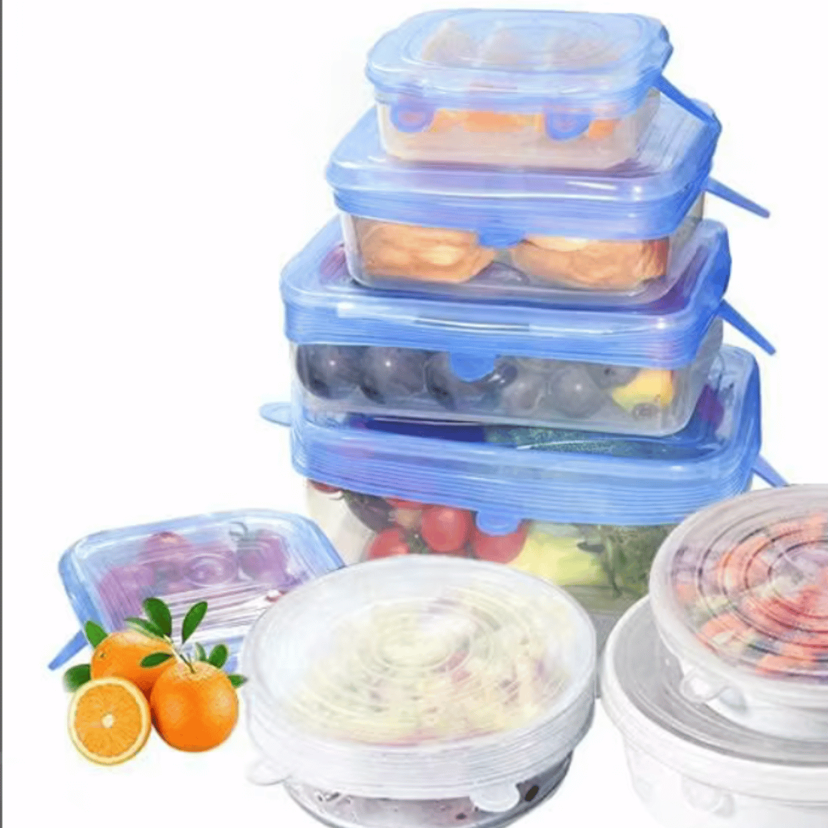 Couvercle extensible rectangle-Lot de 6