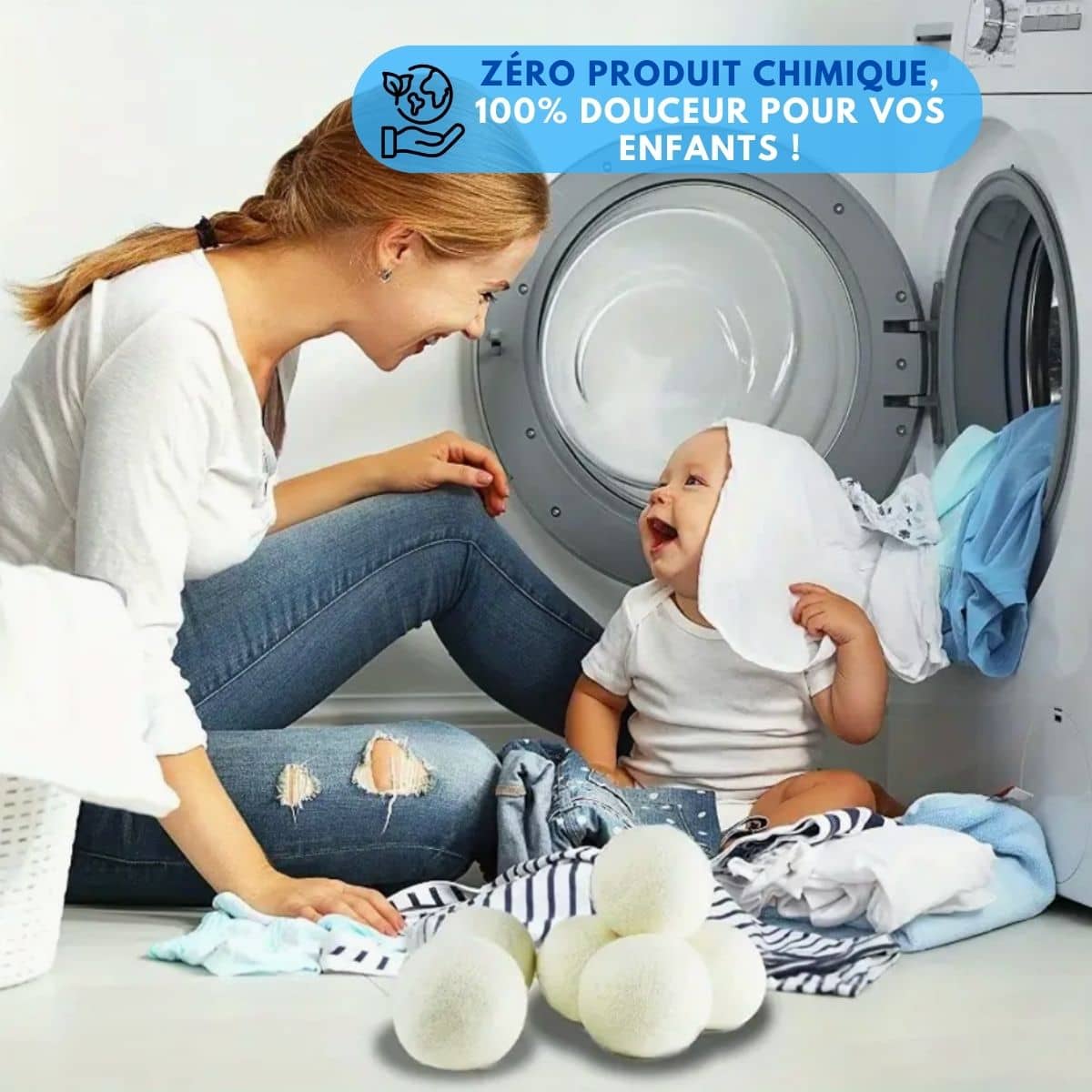 boule de linge zéro produits chimiques