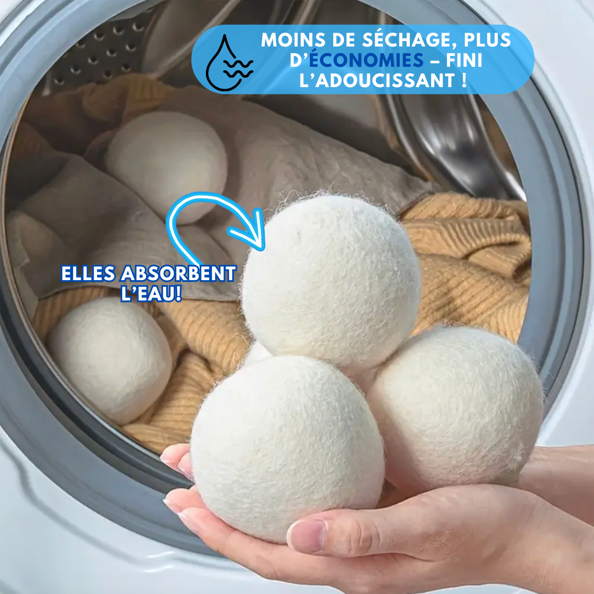 boule d séchage qui absorbent l'eau pour séchage rapide sans adoucissant