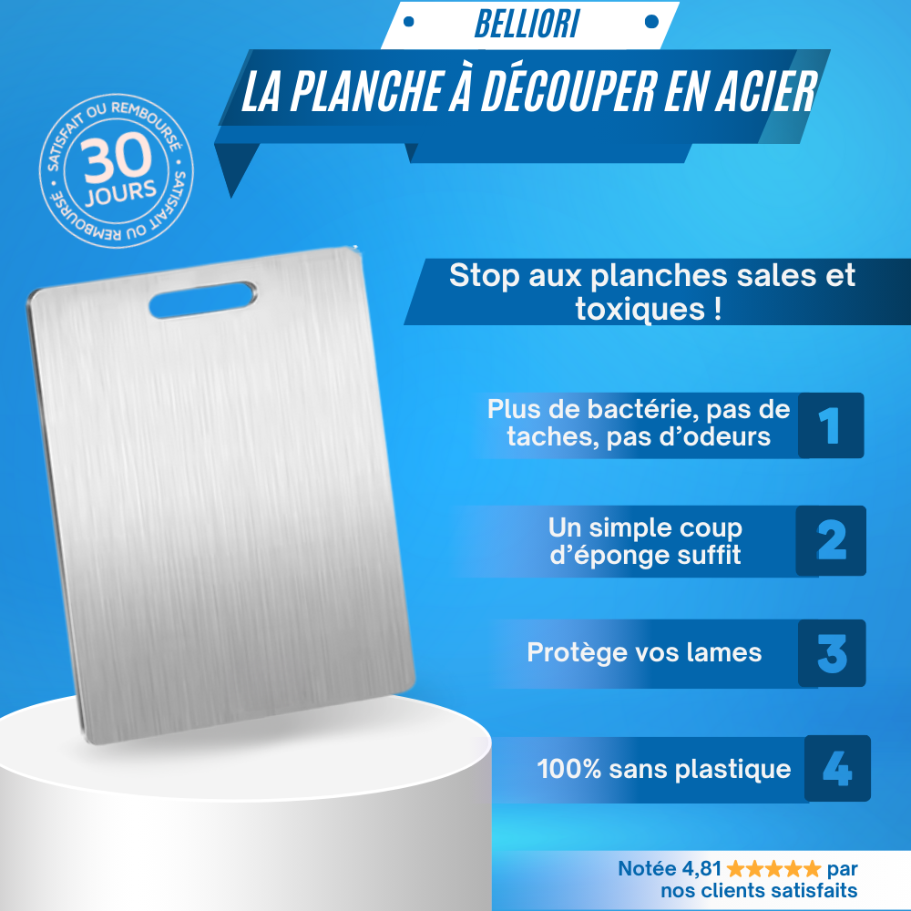 La Planche à découper en acier inoxydable