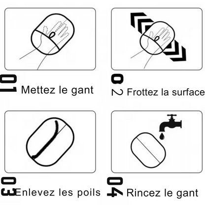 Gant attrape poils