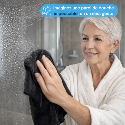 AquaPure – Le chiffon anti-calcaire pour salle de bain