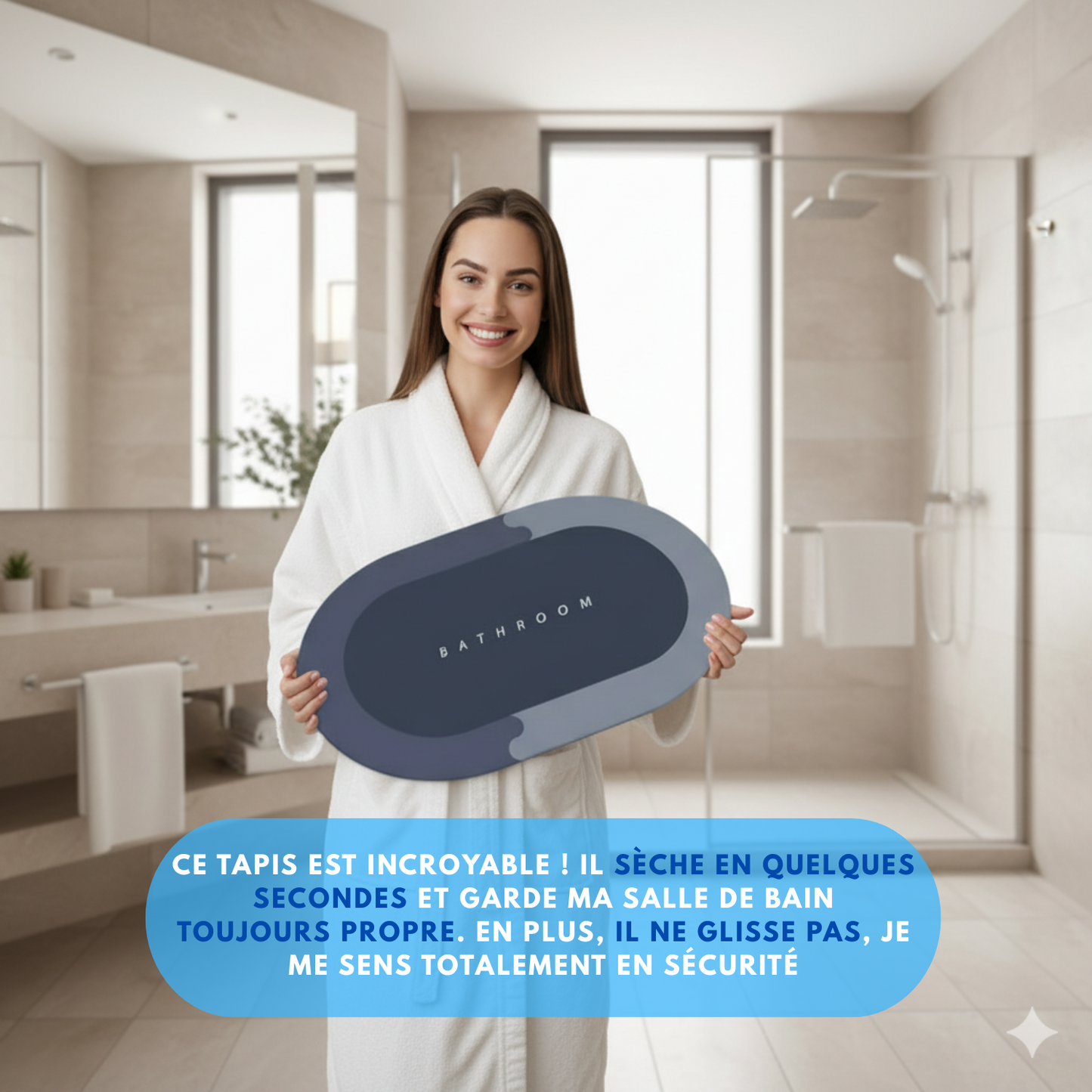 Tapis de salle de bain ultra absorbant