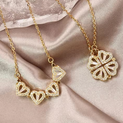 Collier chance et amour plaqué or