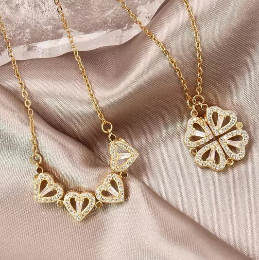 Collier chance et amour plaqué or
