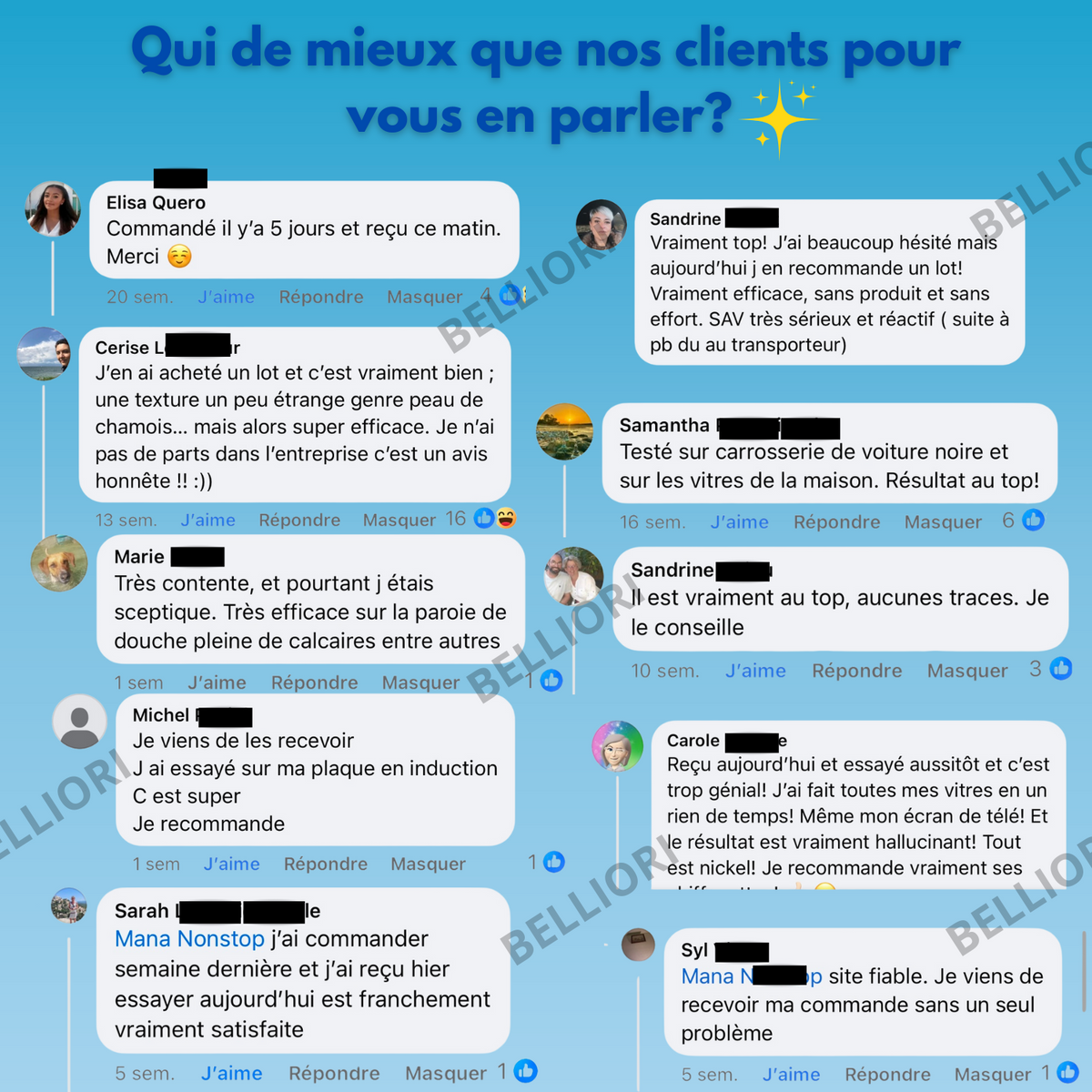 témoignages client chiffon magique avis facebook
