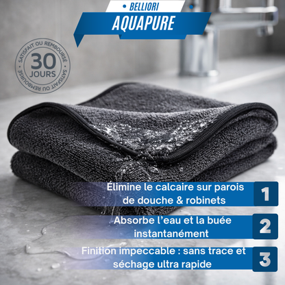 AquaPure – Le chiffon anti-calcaire pour salle de bain