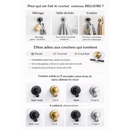 Crochets à ventouse X4