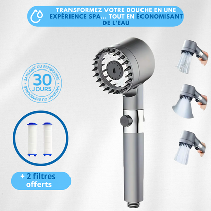 Pommeau de douche haute pression & filtrant