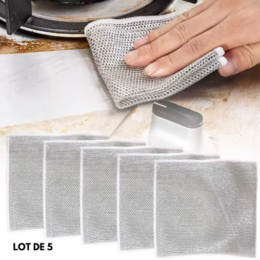 Grattoir en acier souple pour gratter et éliminer la graisse incrustée dans un four ou plaque de cuisson ou casserole 